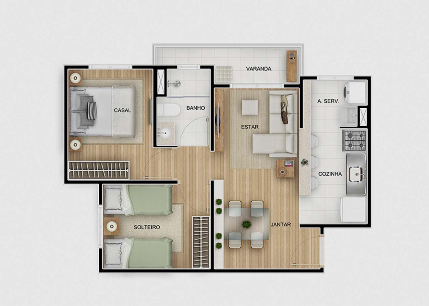 Planta 49 m²