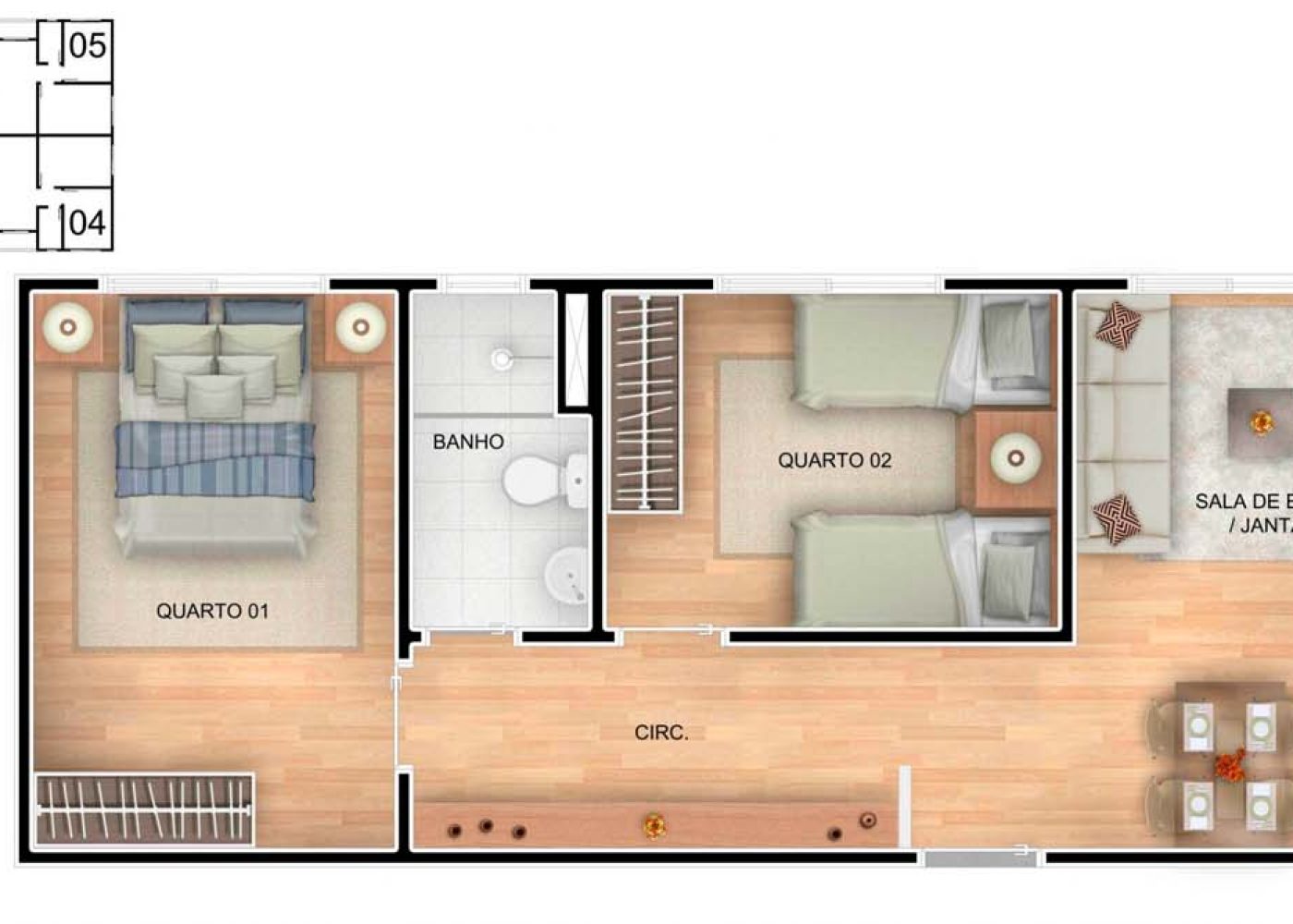 Planta 50 m²