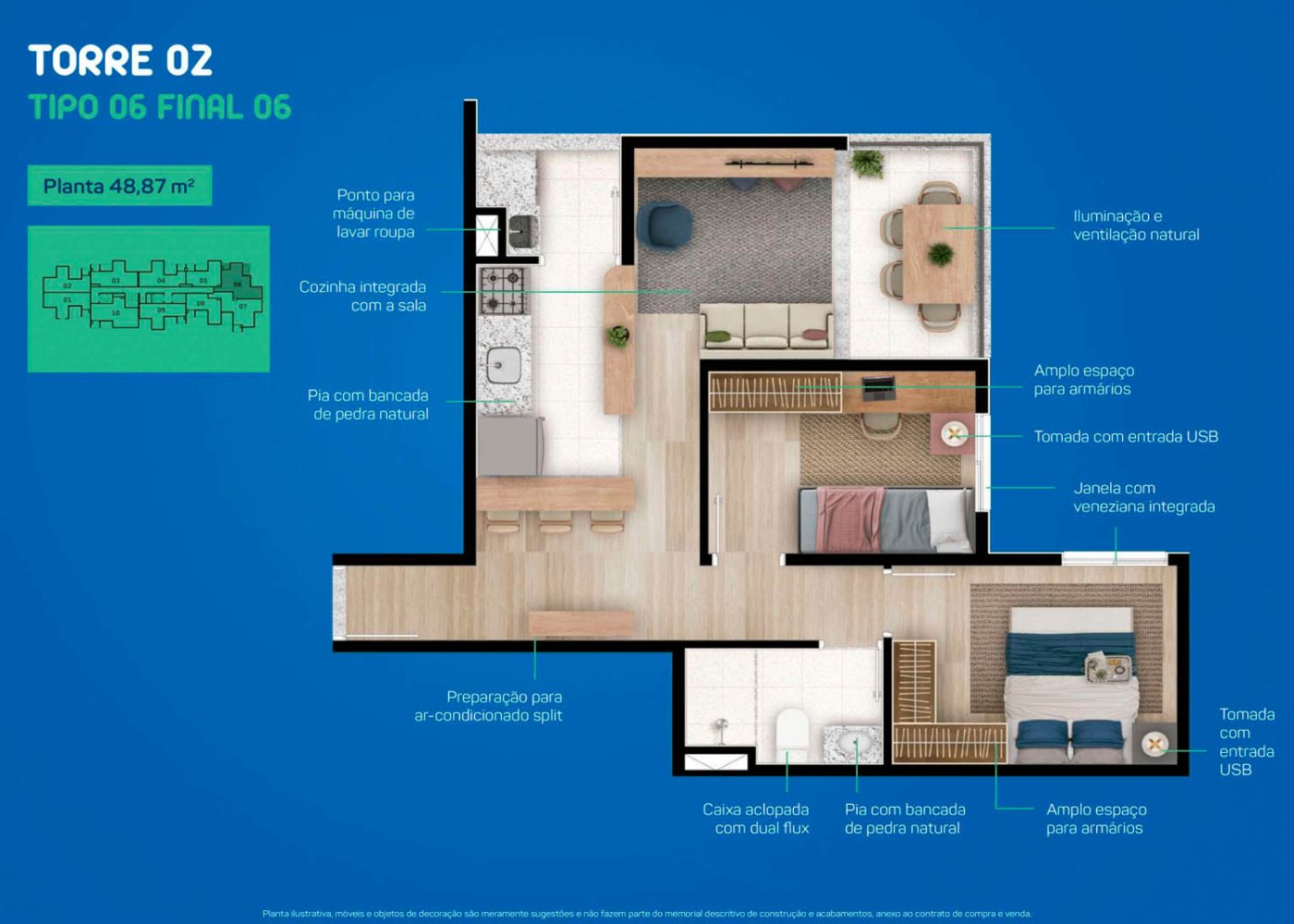 Planta 48,87 m²