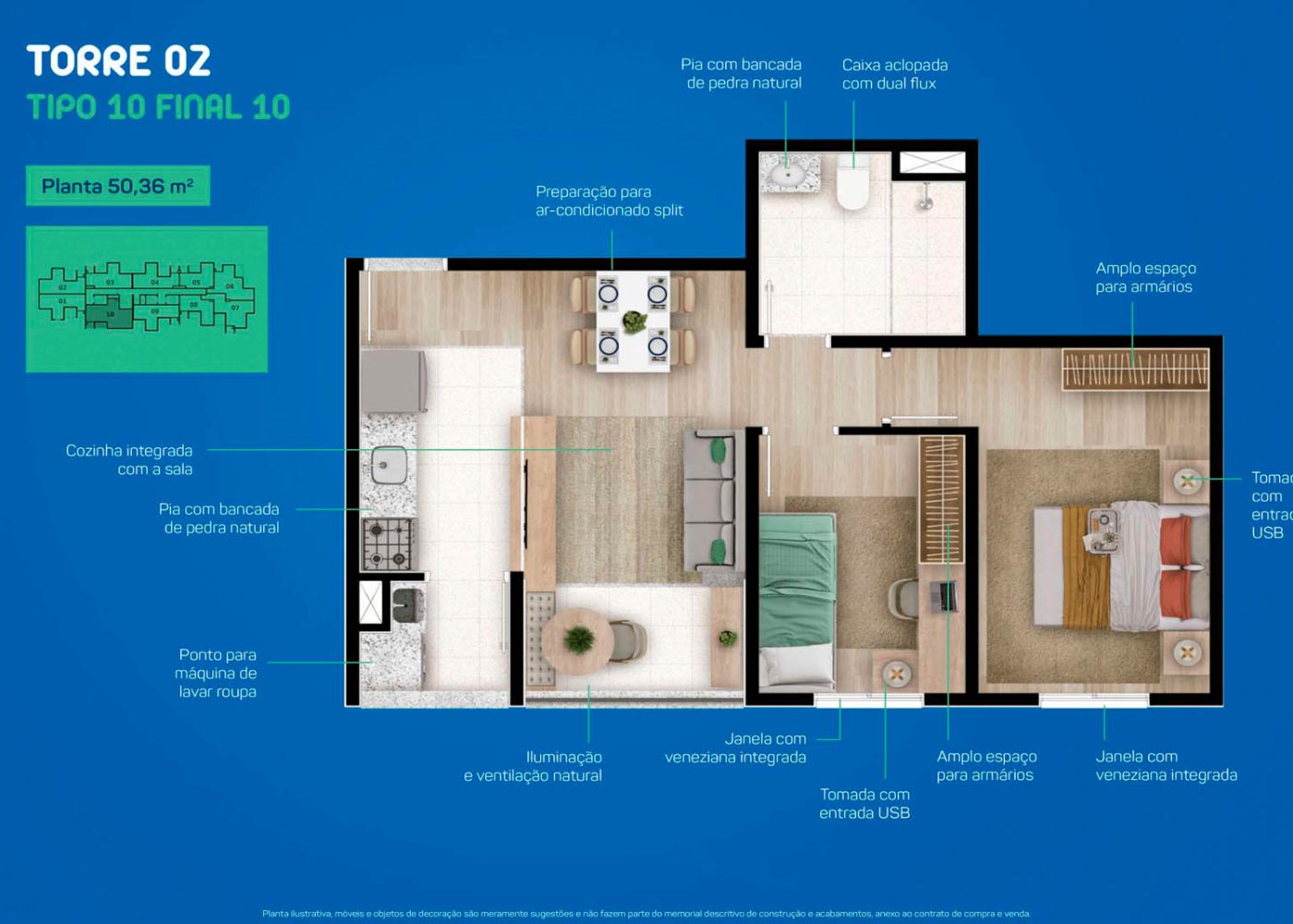 Planta 50,36 m²