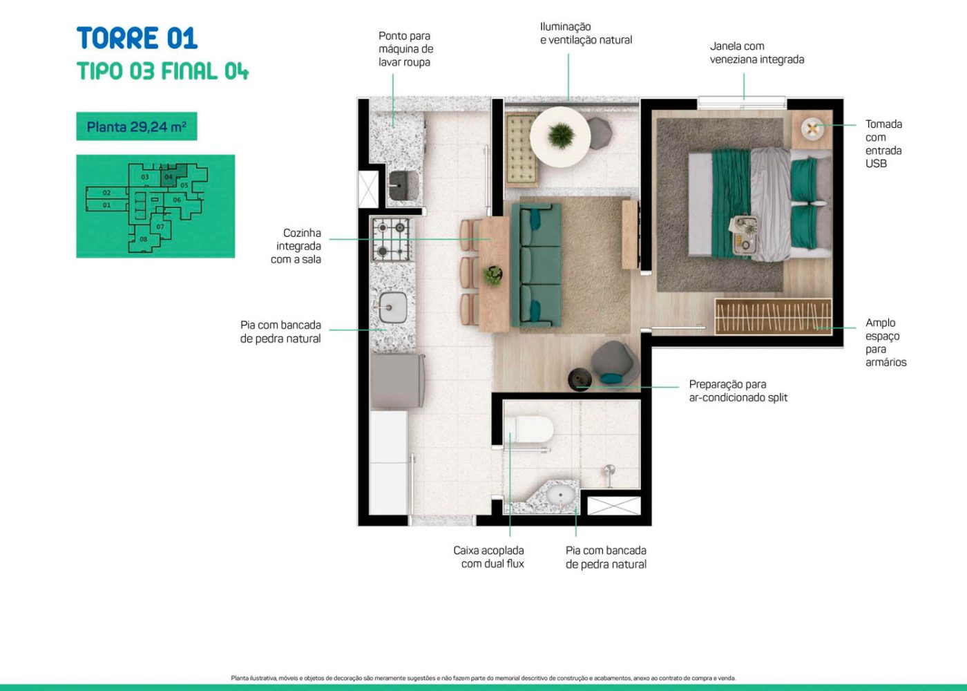 Planta 29,24 m²