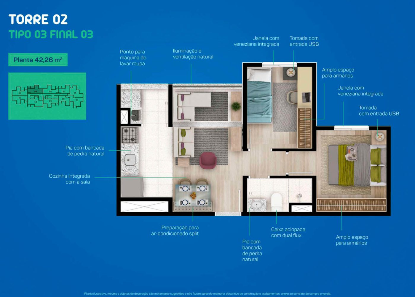 Planta 42,26 m²